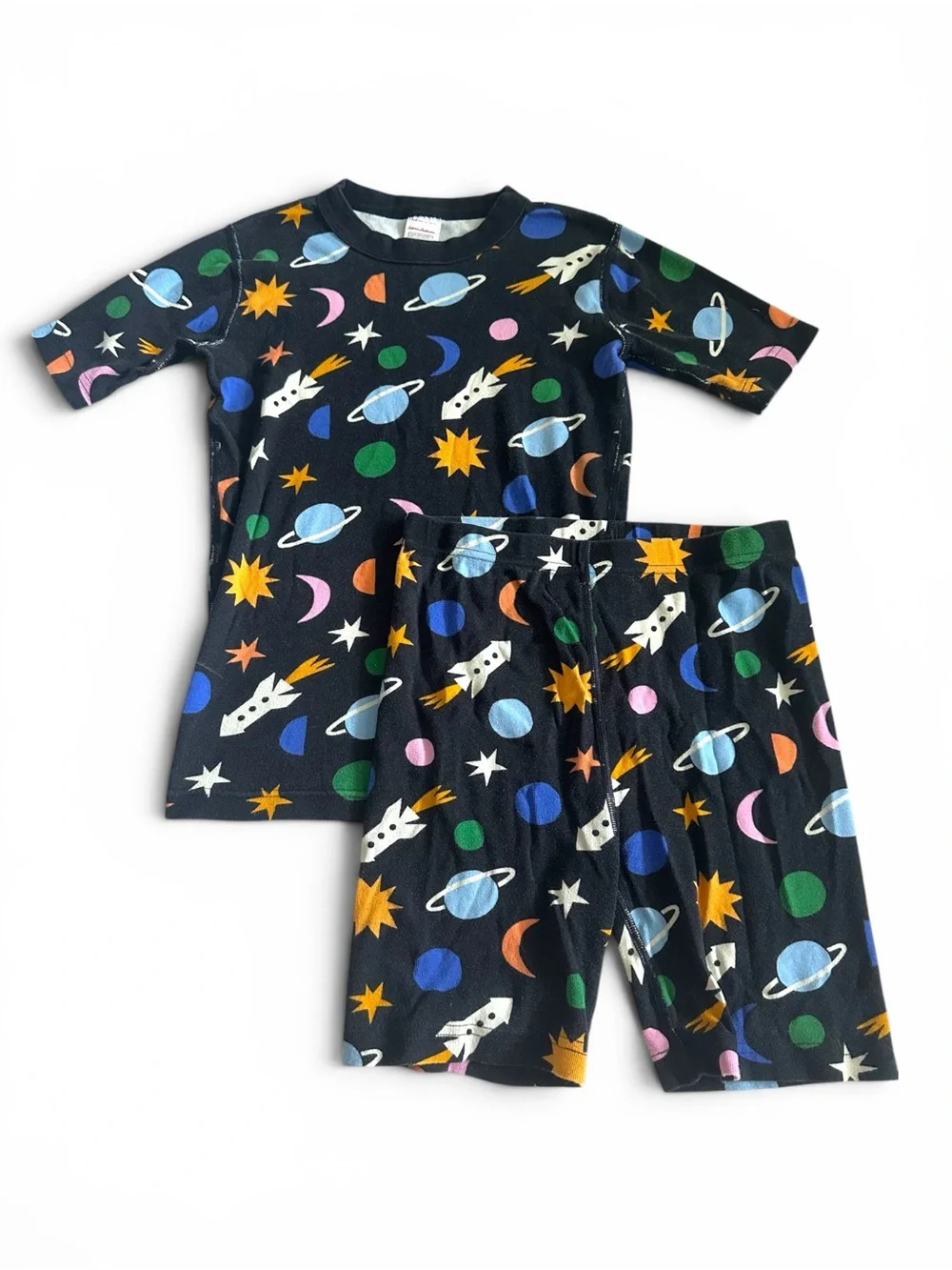 Hanna Andersson Short Pajamas In Multi Universe On Black | 160